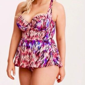 Vibrant Pink and Purple Swimsuit